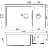 Мойка OMOIKIRI TEDORI 86-2-LB-BE 4993933