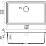 Мойка OMOIKIRI KATA 74-U-WH Artgranit/белый 4997564